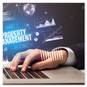 Property management report showing storm damage photos and notes